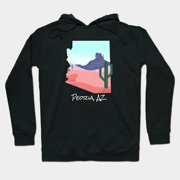 Peoria Arizona Hoodie by A Reel Keeper